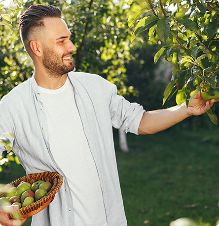 Man with Fresh Produce
